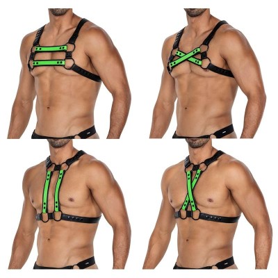 H4RNESS06 harnais de poitrine 4WAet Vert Taille Unique