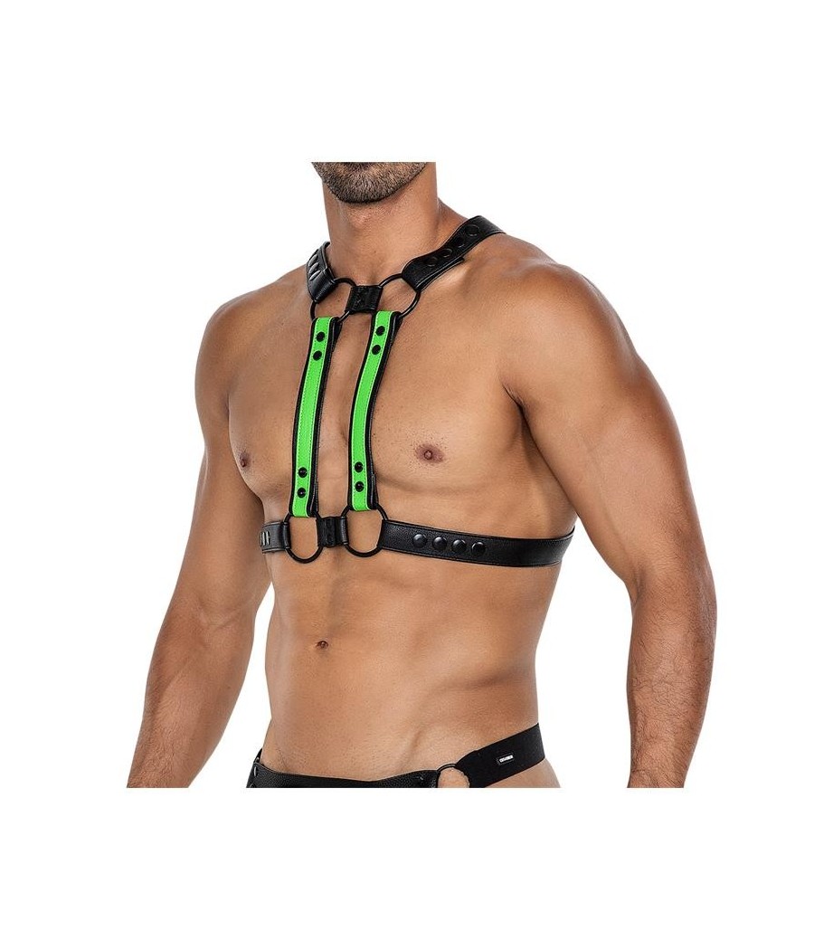 H4RNESS06 harnais de poitrine 4WAet Vert Taille Unique