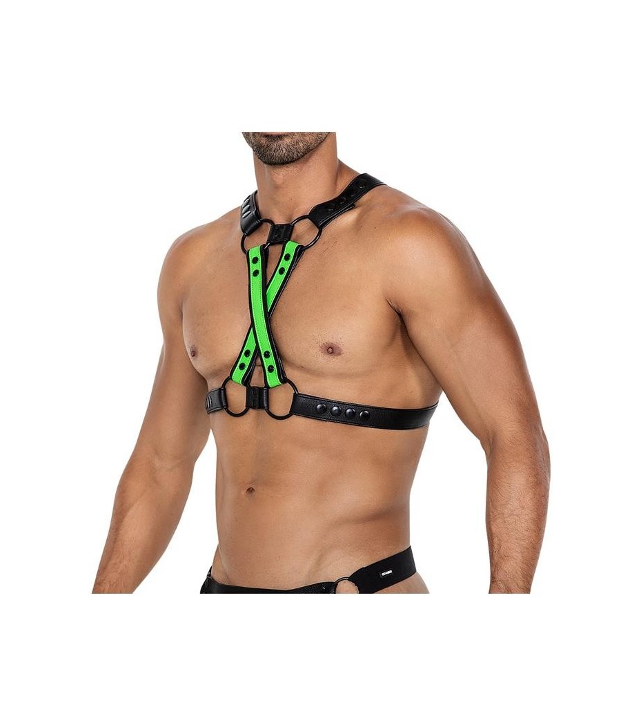 H4RNESS06 harnais de poitrine 4WAet Vert Taille Unique