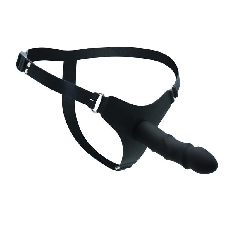 Rimba Latex play harnais avec Gode 14 cm