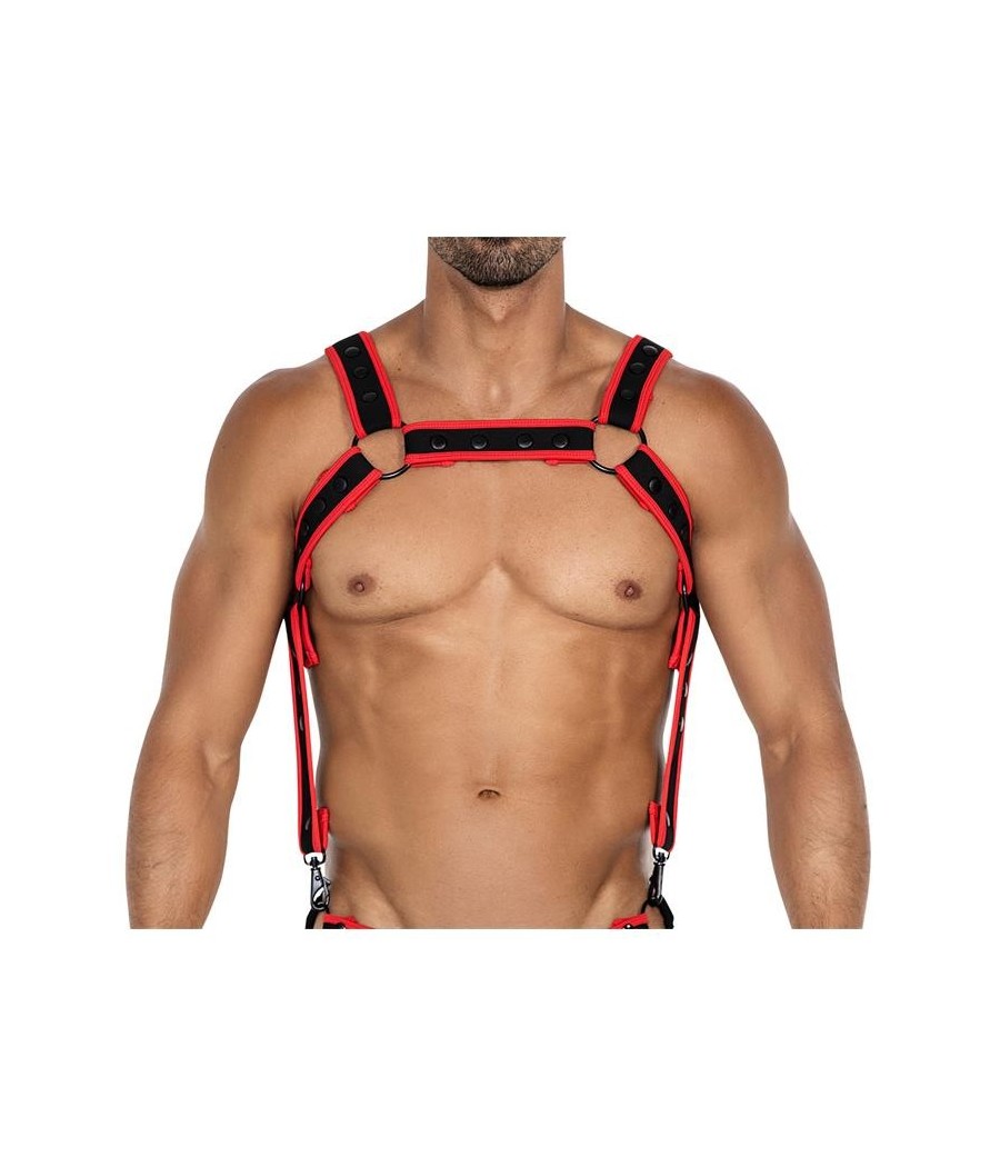 H4RNESS05 harnais de poitrine Neon rouge Taille Unique