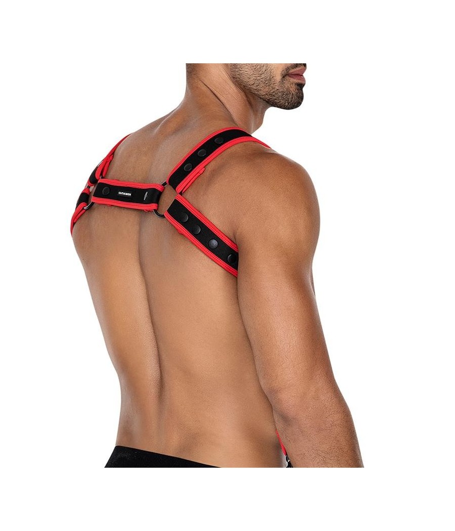 H4RNESS05 harnais de poitrine Neon rouge Taille Unique