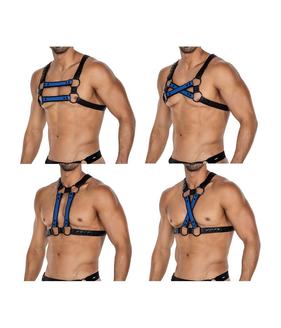 H4RNESS06 harnais de poitrine 4WAet bleu Taille Unique