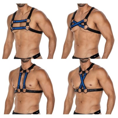 H4RNESS06 harnais de poitrine 4WAet bleu Taille Unique