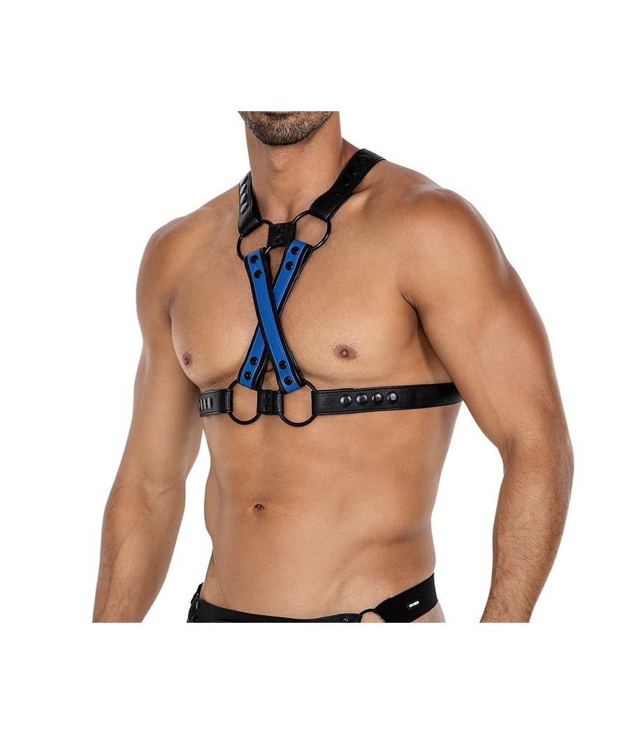 H4RNESS06 harnais de poitrine 4WAet bleu Taille Unique
