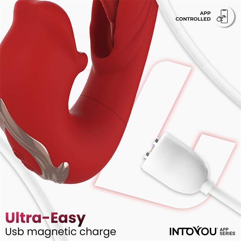 Mouty Vibromasseur avec fonction grignotage et flappement avec application