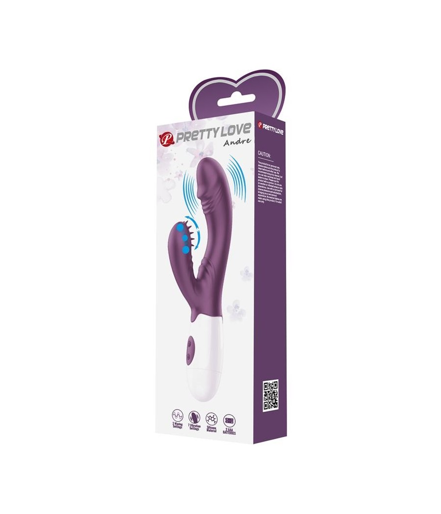 Andre Vibromasseur Rabbit 30 fonctions mauve