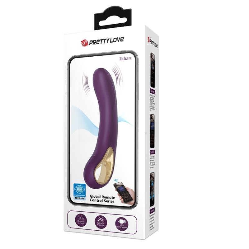 Ethan vibromasseur avec APP mauve