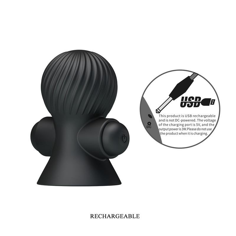 Etui pour mamelons avec Vibración noir