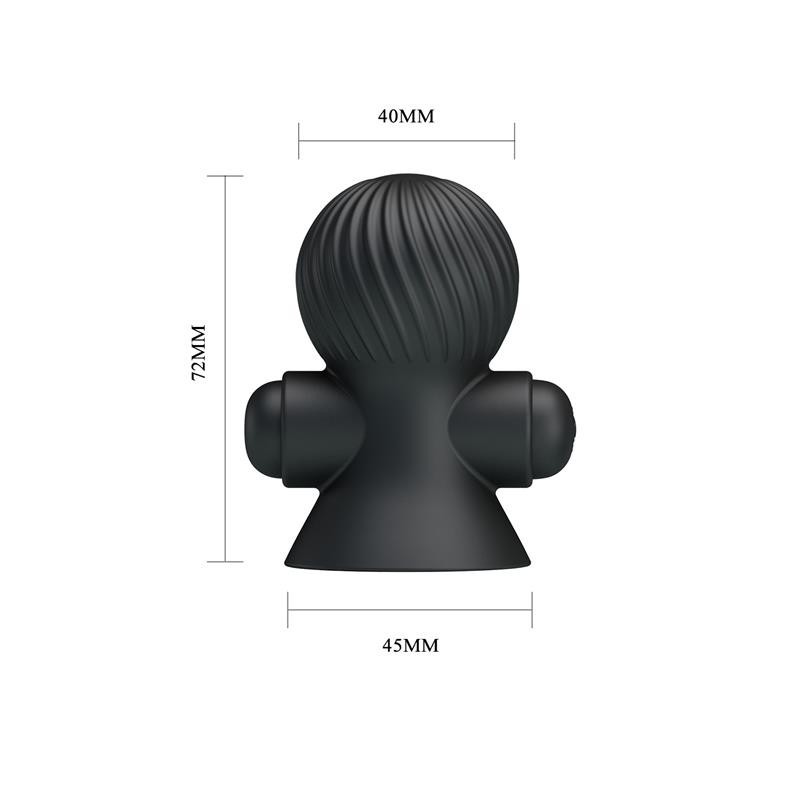 Etui pour mamelons avec Vibración noir