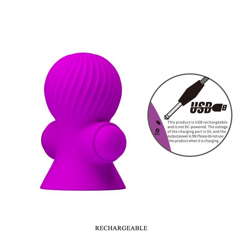 Etui pour mamelons avec Vibración rose