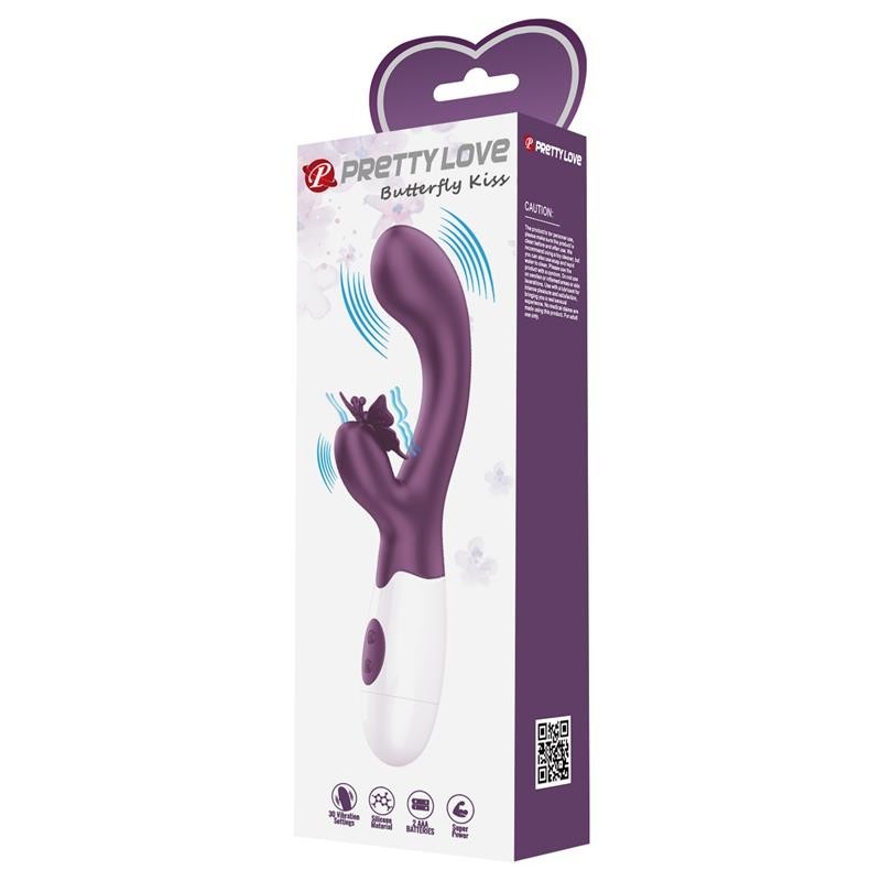 vibromasseur Butterflet Kiss 30 fonctions mauve