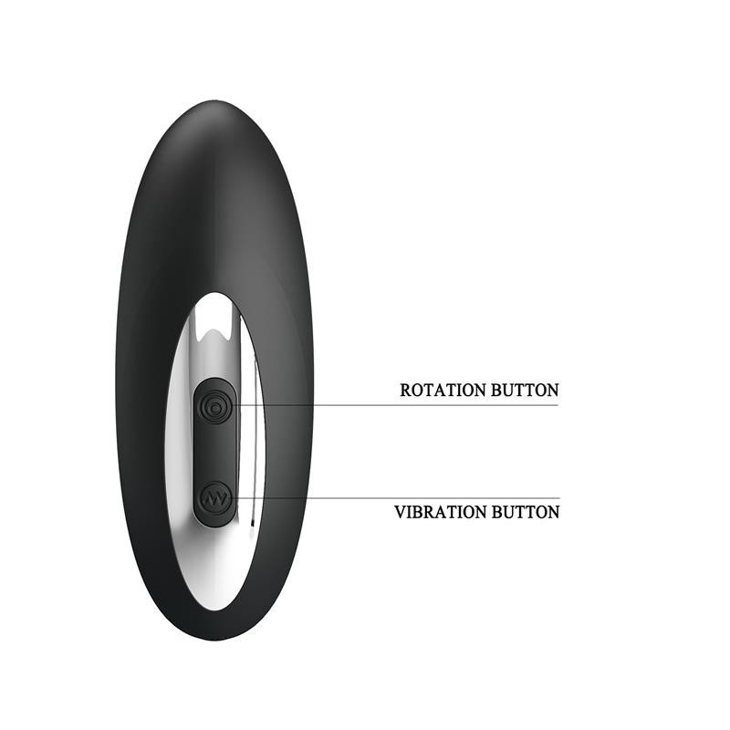 Stimulateur anal avec boules internes et rotation