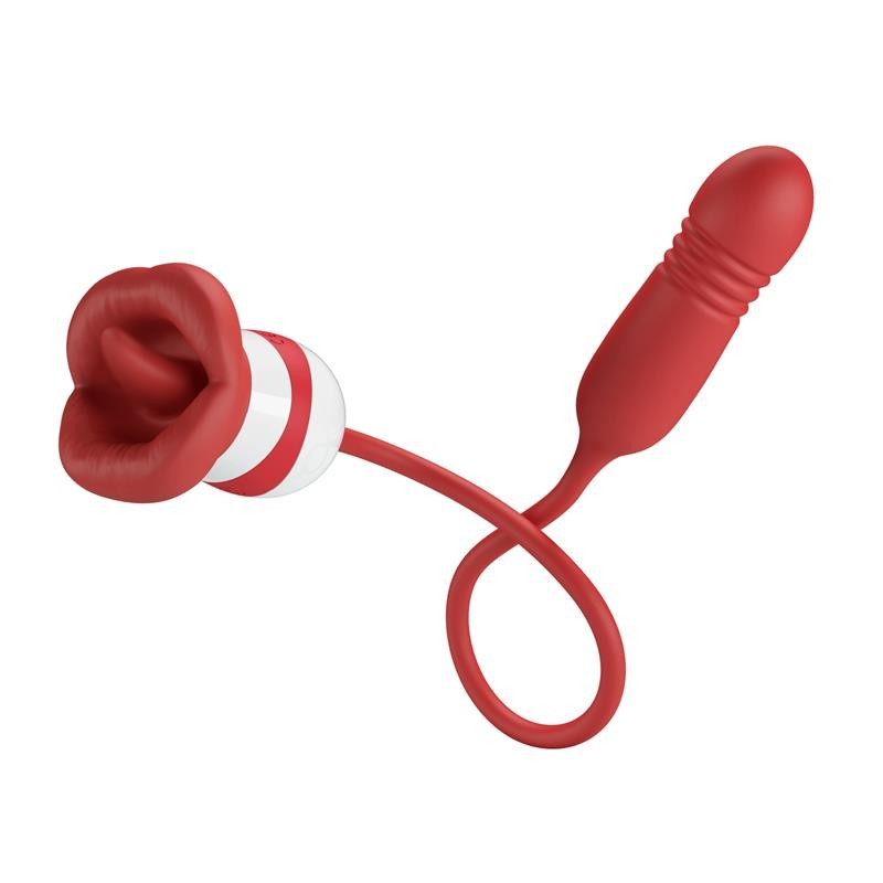 Stimulateur de bouche Lameteo et balle vibrante avec Thrusting Ashlyn