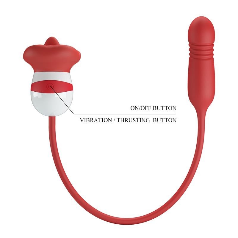 Stimulateur de bouche Lameteo et balle vibrante avec Thrusting Ashlyn