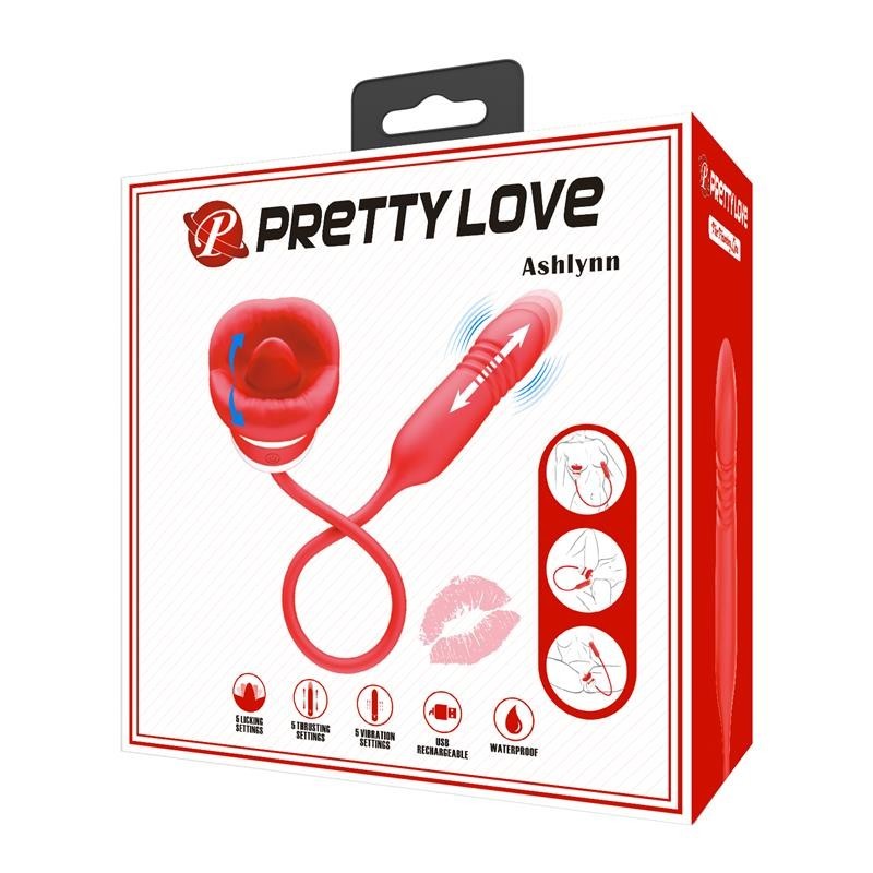 Stimulateur de bouche Lameteo et balle vibrante avec Thrusting Ashlyn