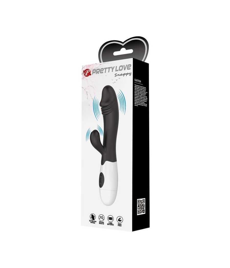 Snappet Vibromasseur Rabbit 30 fonctions Noir