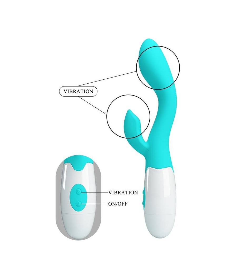 vBrighty ibromasseur Rabbit 30 fonctions Bleu