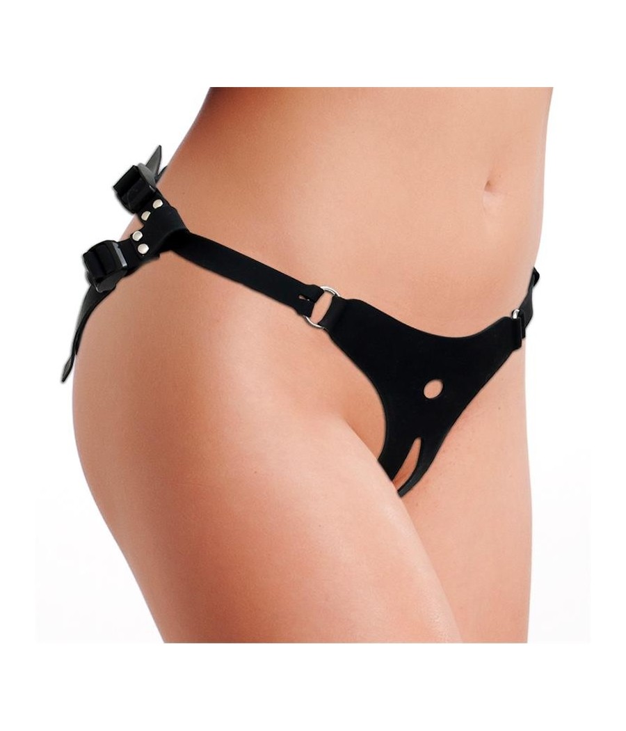 Rimba Latex play harnais avec un gode