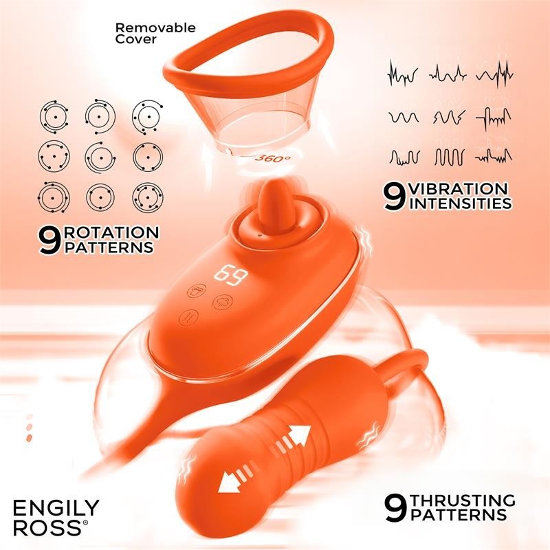 Lizer Pro Stimulateur avec Langue Oscillante, pompe de Vacio et oeuf avec Up and Down