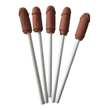 5 stylos avec la pointe pénis bronzé