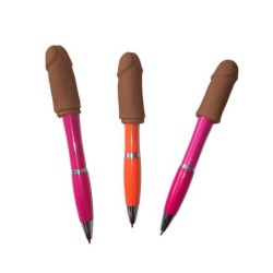 3 stylos avec pointe en forme pénis bronzé