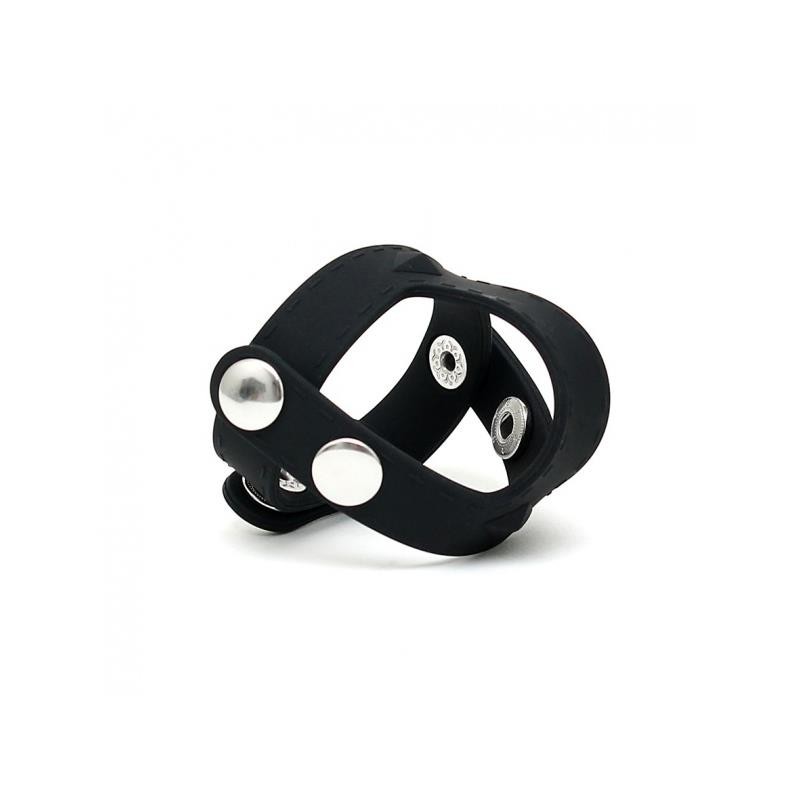 Rimba Latex play Anneau à pénis et testicules réglable