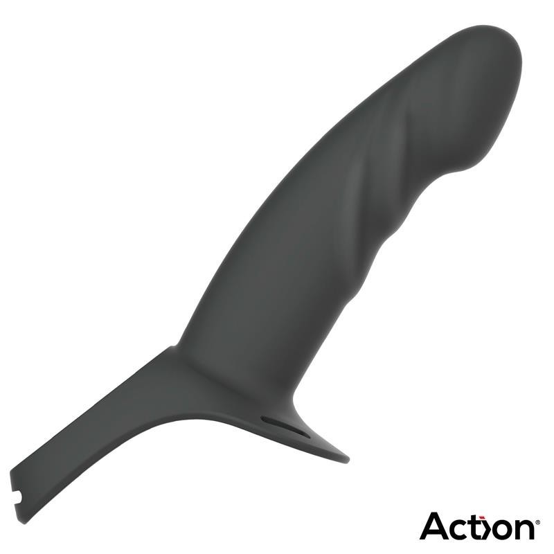 harnais Strap-on avec Gode creux silicone Premium taille L Noir