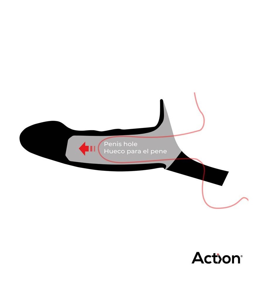 harnais Strap-On avec Gode creux silicone Premium taille S noir