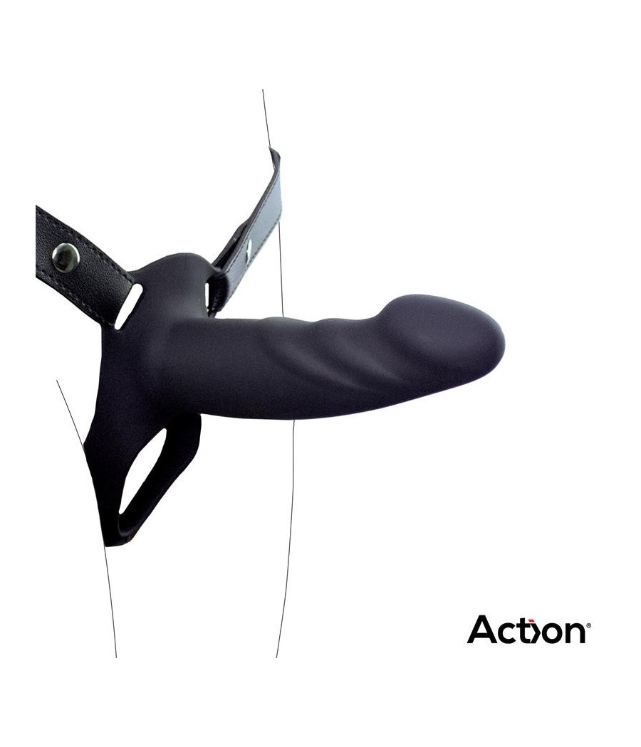 harnais Strap-On avec Gode creux silicone Premium taille S noir