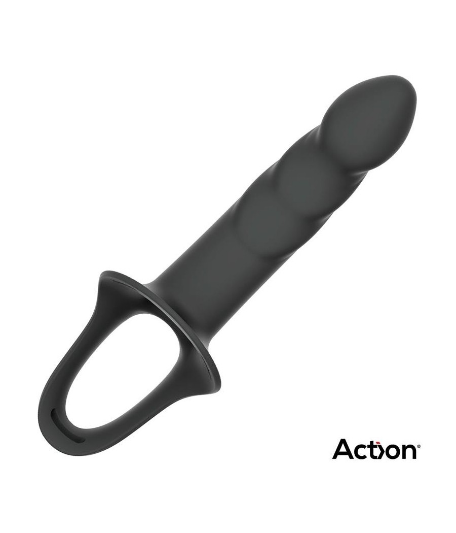 harnais Strap-On avec Gode creux silicone Premium taille S noir