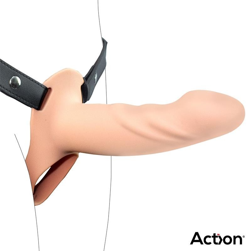 harnais Strap-on avec Gode creux silicone Premium taille L