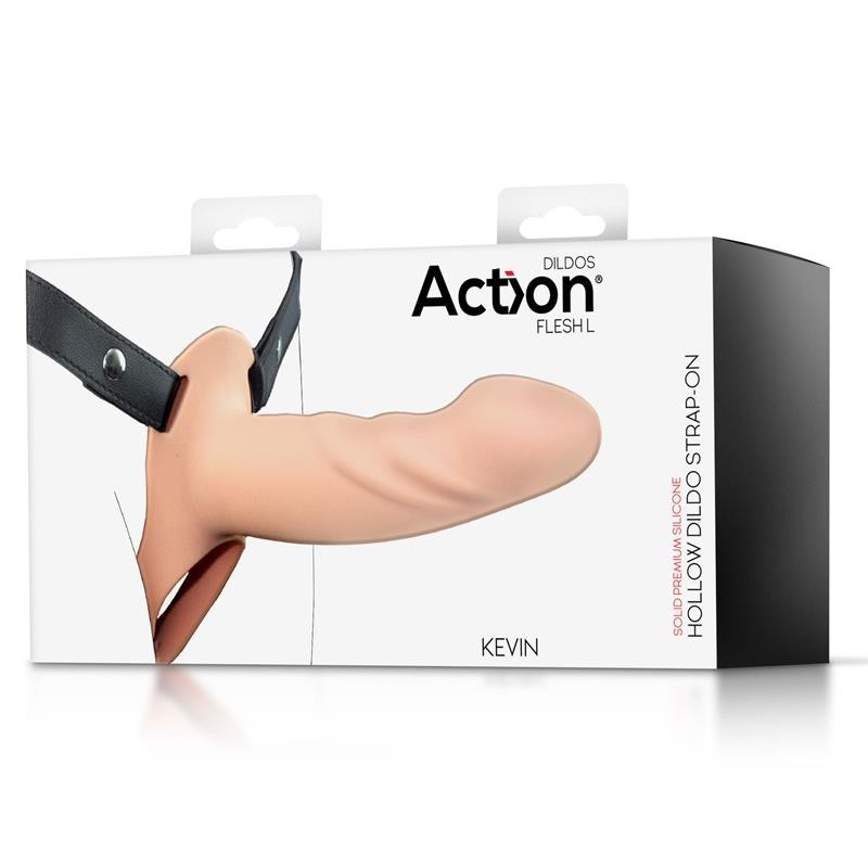 harnais Strap-on avec Gode creux silicone Premium taille L