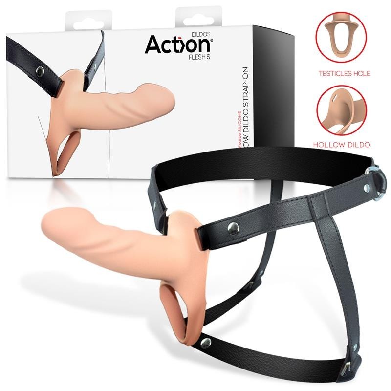 harnais Strap-On avec gode creux silicone Premium taille S