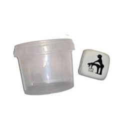 dès blanc de positions en godet