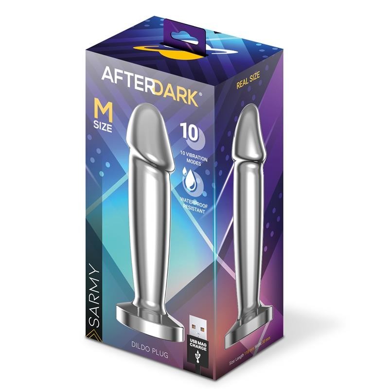 Sarmet Plug Anal chromé vibrant USB Magnétique Taille M
