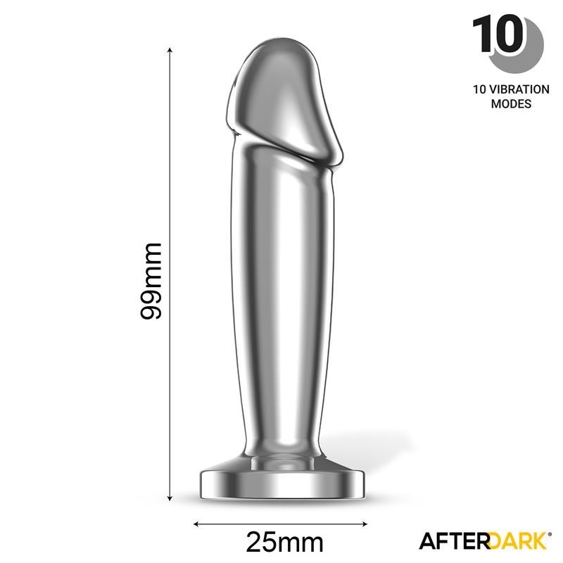 Sarmet Plug Anal chromé vibrant USB Magnétique Taille S