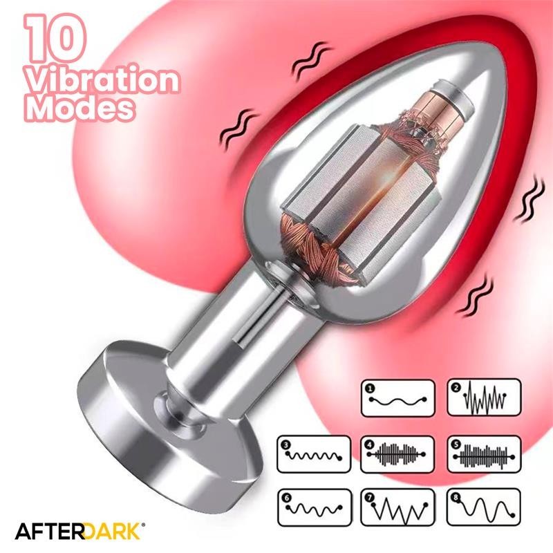 Dimpor Plug Anal chromé vibrant USB Magnétique Taille M