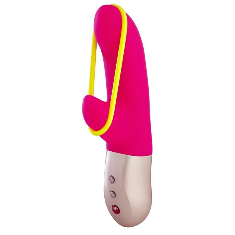 Amorino Vibromasseur du point G Rose/Jaune Néon