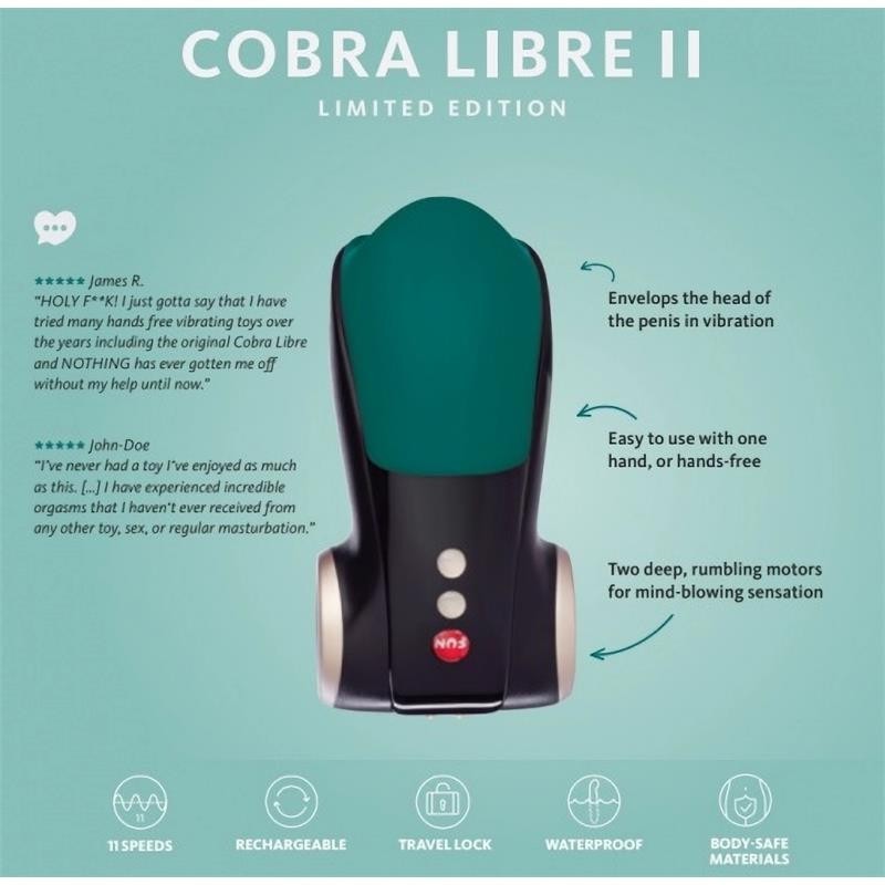 Cobra Libre II Stimulateur pour pénis Noir/Bleu Deep Sea
