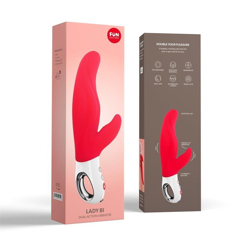 Vibromasseur Lady Bi India Red