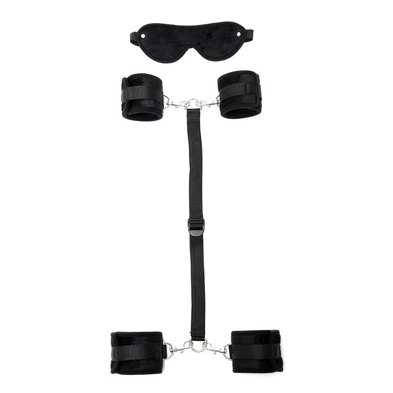 attaches avec masque reglable couleur noir