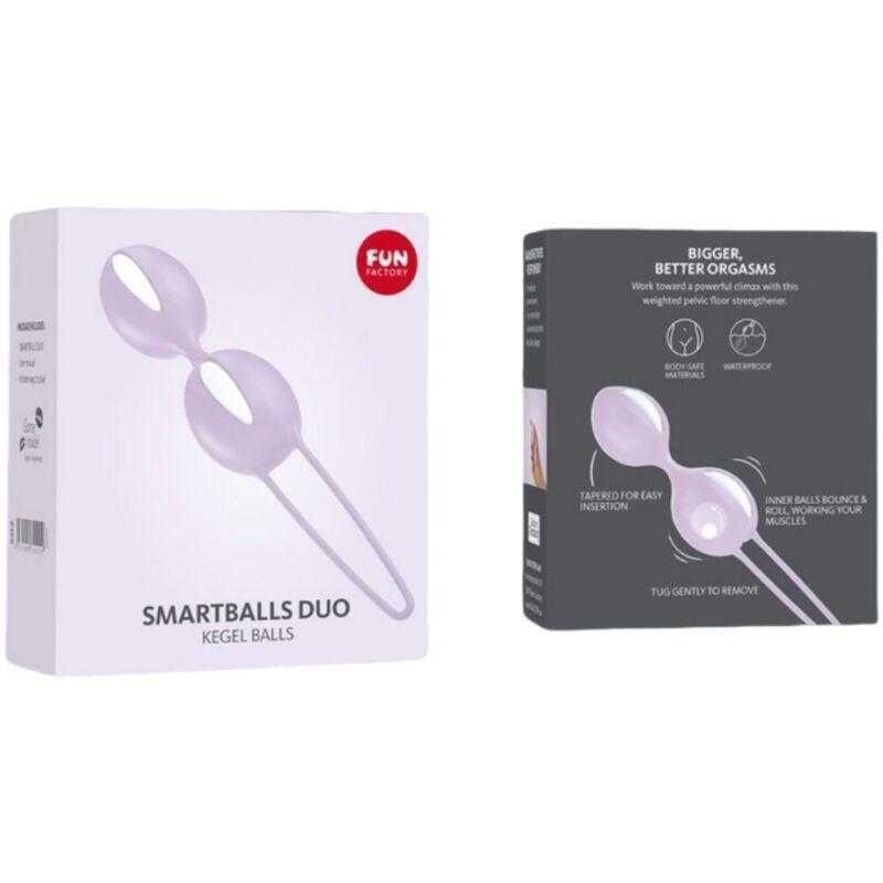 Duo de boules de Kegel Smartballs Blanc/Lilas pastel