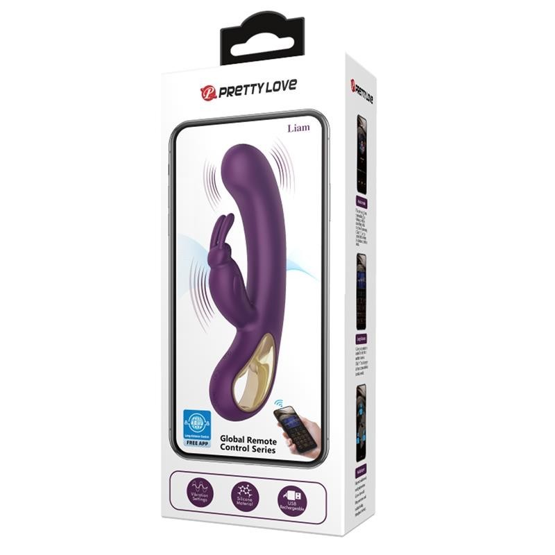 Liam Vibromasseur point G silicone avec APP violet