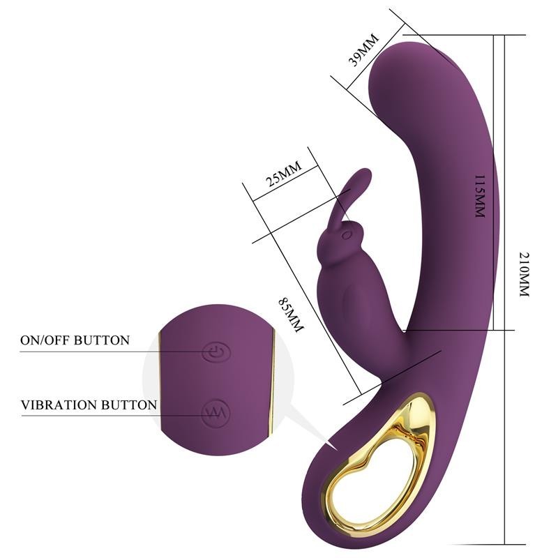 Liam Vibromasseur point G silicone avec APP violet