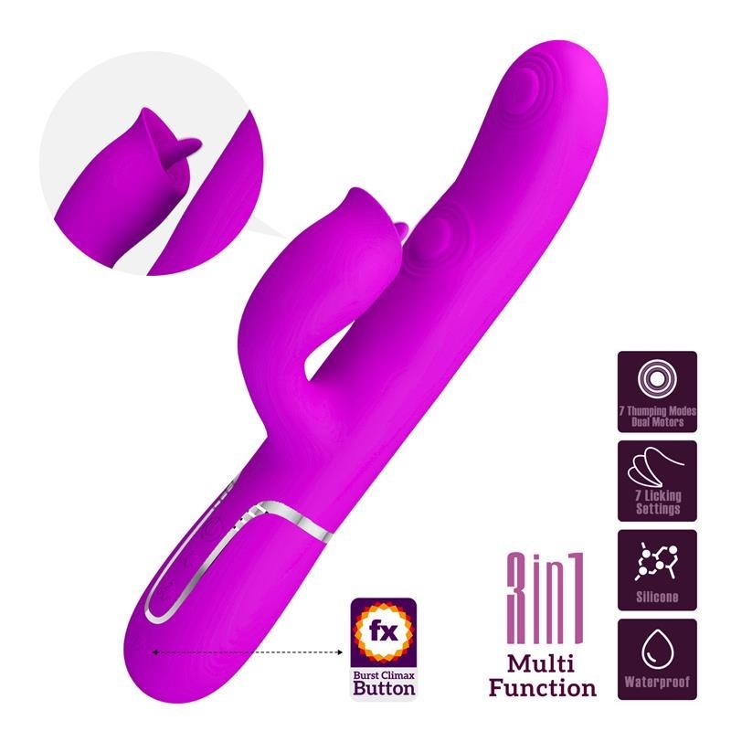 Gigi Vibromasseur avec Léchage et Thumping fuchsia