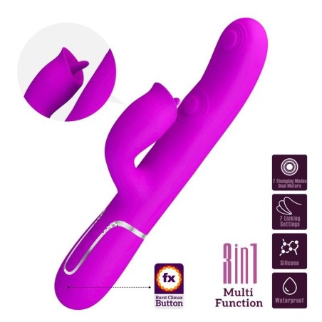 Gigi Vibromasseur avec Léchage et Thumping fuchsia