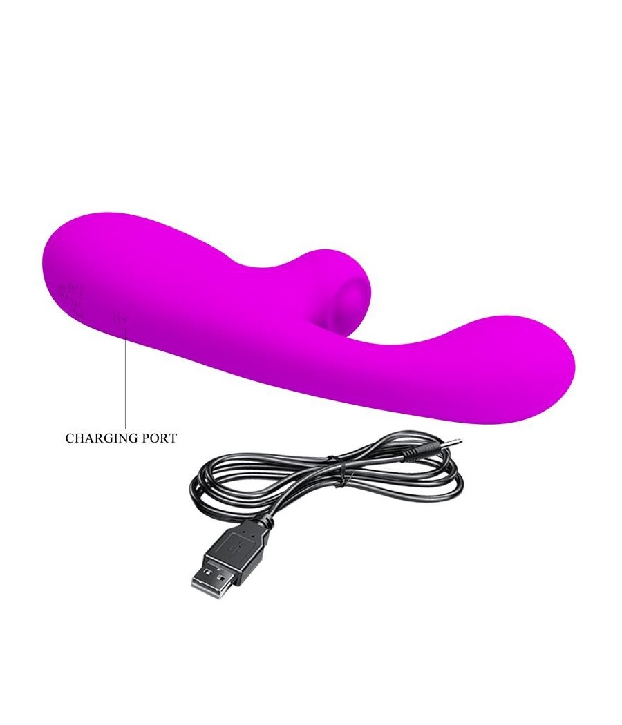 Skylar vibromasseur Double Stimulation et tapotements fuchsia