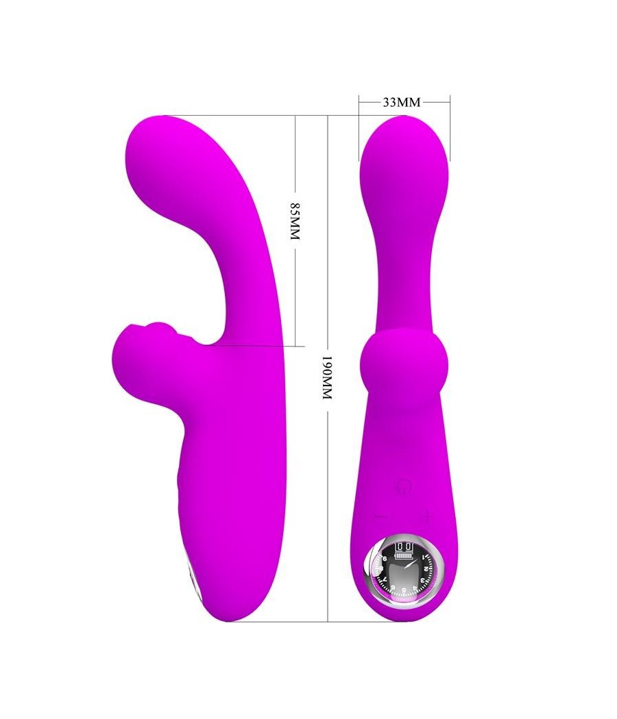 Skylar vibromasseur Double Stimulation et tapotements fuchsia