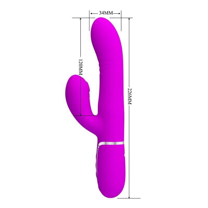 Mariana Vibromasseur 4en1 silicone fuchsia
